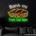 thumbnail image 3 of Glowneon Banh Mi From Vietnam Neon Sign, Vietnamese Bread Led Decor, 3 of 4