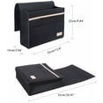 thumbnail image 4 of Frogued Multi Pockets Bedside Phone Tablet Book Magazine Storage Bag Hanging Organizer (Black), 4 of 8
