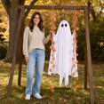 thumbnail image 6 of Lighted Swing Ghost Hanging Halloween Decor, Remote Timer LED Mesh Ghost Ornament, Maple Leaf Accent Outdoor Yard Porch Tree Decoration, Weather Resistant Holiday Front Lawn Display Prop, 6 of 6