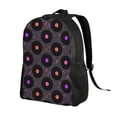 thumbnail image 2 of Kdxio Vinyl Records Musical Notes Pattern Water-Resistant Backpack for Work Travel School Men and Women with Laptop Compartment and Adjustable Straps, 2 of 8