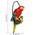 thumbnail image 4 of Resin Hanging Parrot Garden Decor, Realistic Artificial Bird Statue for Patio Fence Home Outdoor Yard Art Decoration, 4 of 8