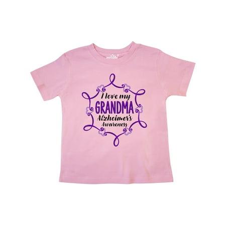 

Inktastic I Love My Grandma Alzheimer s Awareness with Purple Hearts Gift Toddler Boy or Toddler Girl T-Shirt