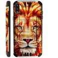 thumbnail image 1 of WORLD ACC Silver Guard Phone Case Compatible with TCL A2X Brushed Metal Texture Hybrid Cover ( Lion ), 1 of 1