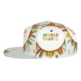 thumbnail image 3 of Haiem World Travel3 Classic Snapback Cap Flat Bill Hat Baseball Cap Adjustable Size Cotton Dad Hat, 3 of 9