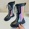 thumbnail image 2 of Dpytoraw Children Shoes Fashion Thick Heel Colorful Boots Plus Warm Colorful Boots 4-4.5 Years, 2 of 3