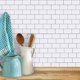 thumbnail image 1 of 4 piezas autoadhesivas 3D pegatinas de azulejos de pared cocina, pegatina de pared impermeable baño, azulejos de cemento pegatina de pared decorativa oso de fresa Electrónica, 1 of 5