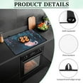 thumbnail image 6 of Renewold Stove Top Cover for Glass Stove Top, Ceramic Glass Stove Cover Mat Oil Resistant Prevent Scratching Oven Mat Protector Expands Usable Space, Cat Leaf Night, 6 of 7