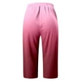 thumbnail image 5 of Capris for Women with Pockets, Audhol Leggings for Women with Pockets Knee Length Petite Summer Lightweight High Waisted Athletic Workout Yoga Pants Ladies Capri Pants Pink XL, 5 of 5