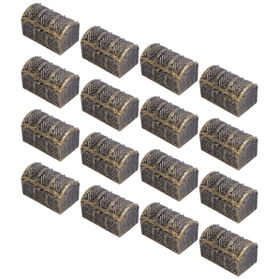 unbranded 32 Pcs Money Vintage Decor Pirate Treasure Chest Toy Desktop Box Prop