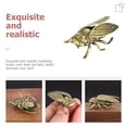 thumbnail image 3 of Set of 4 Decorative Brass Cicada Insect Ornaments for Desktop, Delicate Cicada Models, Unique Home and Office Decor, 3 of 6
