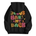 thumbnail image 7 of Jesus Has My Back Hoodie Christian Sweatshirts for Teen Girls Long Sleeve Jesus Hoodies Religious Sayings Pullover Hoodies Oversized Bible Verse Shirt Black M, 7 of 7
