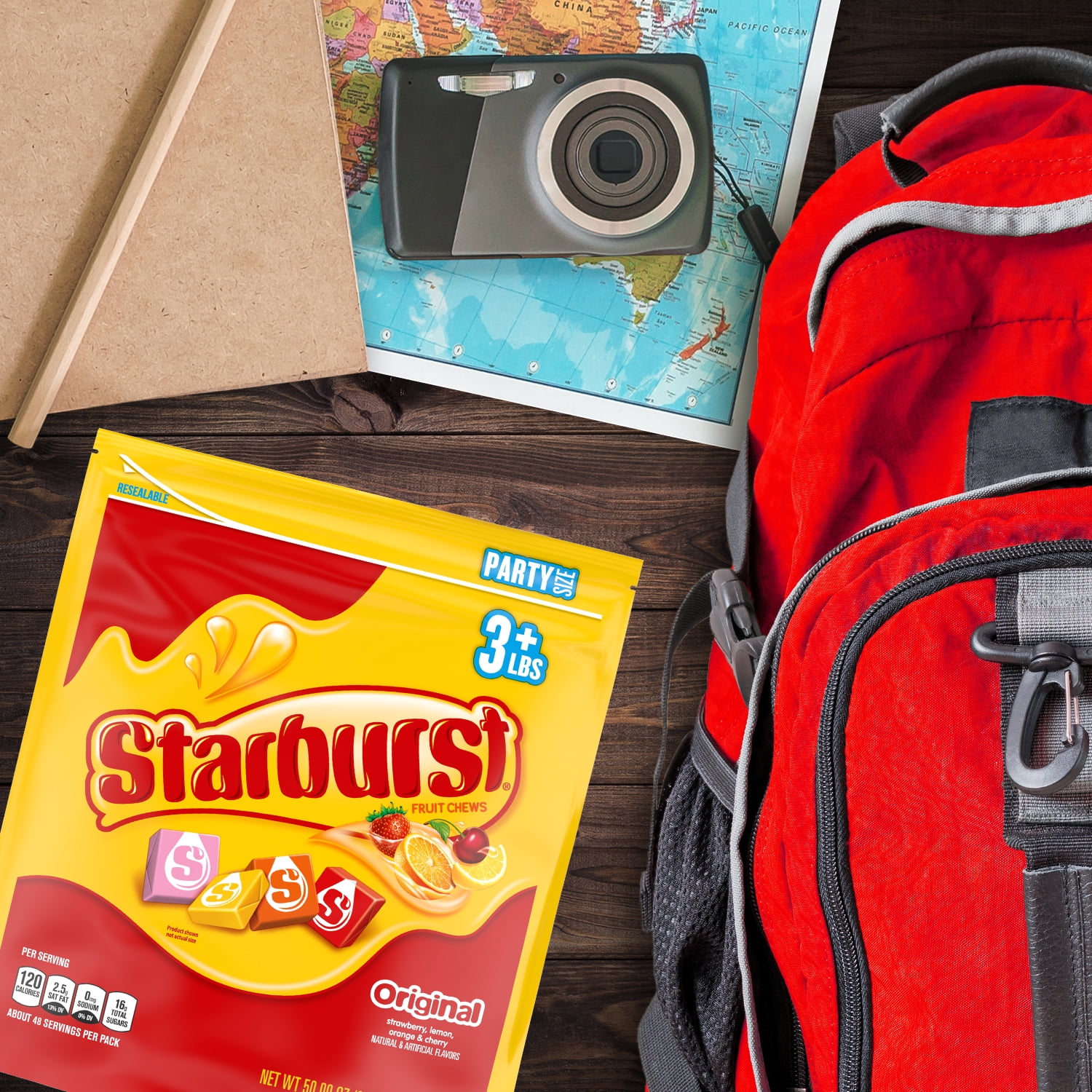 Starburst Original Fruit Chewy Candy Party Size 50 Ounce Resealable Bag