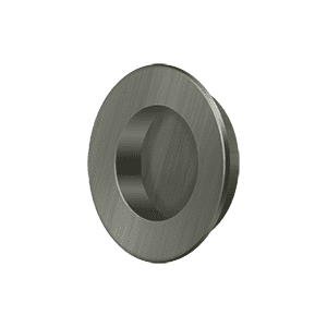 Deltana FP178U15A Flush Pull, Round, HD, 1-7/8", Solid Brass in Antique Nickel
