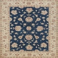 thumbnail image 1 of Ahgly Company Machine Washable Indoor Square Traditional Iron Gray Area Rugs, 7' Square, 1 of 7