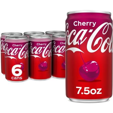 Coca-Cola Soda Pop Mini Cans, 7.5 fl oz, 6 pack