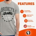 thumbnail image 3 of BROOKLYN VERTICAL Basketball Sports Fan Short Sleeve T-Shirt | Brooklyn, Denver, Boston, Golden State, Chicago, 3 of 4