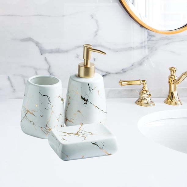 Conjunto de Accesorios de Baño Macarena Cerámica 3 piezas