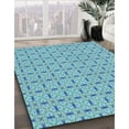 thumbnail image 3 of Ahgly Company Machine Washable Indoor Rectangle Transitional Blue Ivy Blue Area Rugs, 5' x 8', 3 of 7