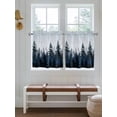 thumbnail image 7 of Half Window Curtain 36 Inches Long, Forest Window Treatment Curtain Drapes, Dark Blue Fall Bird Vintage Farmhouse Tree Small Tier Curtains for Bathroom Over Sink, 27.5"x36", 2 Panels, 7 of 7