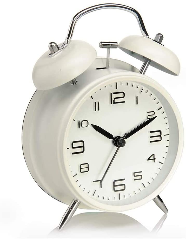 Mini Alarm Clock, LHSM Twin Bell Alarm Clock Portable Wake Up Clock