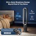 thumbnail image 2 of Xcity H601 43-Inch Bladeless Oscillating Tower Fan, 10 Speeds 800L/s High Airflow, 80° Wide Oscillation, 9H Timer Quiet Tower Fan with Remote Touch Control for Bedroom Living Room,Grey, 2 of 6