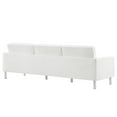 thumbnail image 6 of Modway Loft Tufted Vegan Leather Sofa in Silver White, 6 of 9