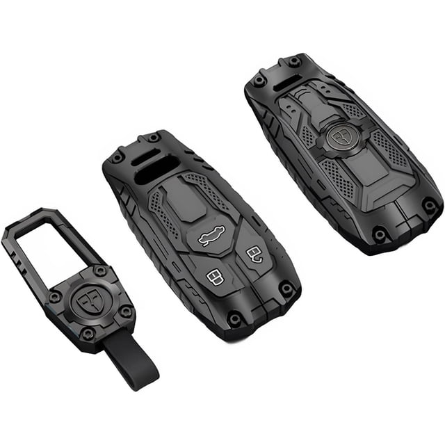 Zinc Alloy Key Fob Cover,Keychain,Full Protection Car Key Case for Audi A4 A5 A6 A7 Q5 R8 S4 S5 S6 S8 SQ5 SQ7 TT RS4 Smart Remote Keyless Keyshell Accessories