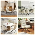 thumbnail image 5 of Furniliving Upholstered Dining Chairs Set of 2, 360°Swivel Dining Room Chairs with Thick Cushion, Armless Kitchen Chair for Living Room, Dining Room, Beige, 5 of 11