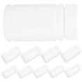 thumbnail image 4 of BESTYASH 10Set White Plastic Empty Bottle Holder Small Pill Bottle 9x4 5in Cylindrical Leak Proof For Daily Use, 4 of 8
