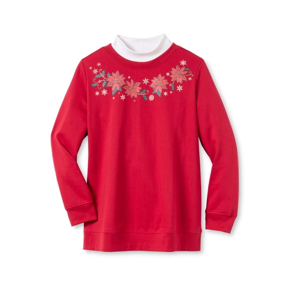 Woman Within Plus Size Layered-Look Sweatshirt