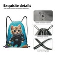 thumbnail image 4 of Daiia Underwater Diving Cat Pattern Drawstring Backpack, Gym Bag, Lightweight Backpack, Water-Resistant Bag Travel Sports Backpack, Fitness Bag, Yoga Bag-Medium, 4 of 6