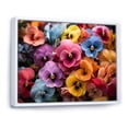 thumbnail image 2 of Designart "Colorful Pansies landscape Vibrant" Floral Floater Framed Wall Art Print, 2 of 7