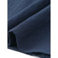 thumbnail image 5 of INSPIRE CHIC Short Sleeve Cotton Blouse for Women's Peter Pan Collar Button Up Crochet Panel Top XS Dark Blue, 5 of 6