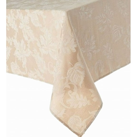 The Big One Fabric Tablecloth Golden Khaki Leaf Table Cloth 60x84 Ob