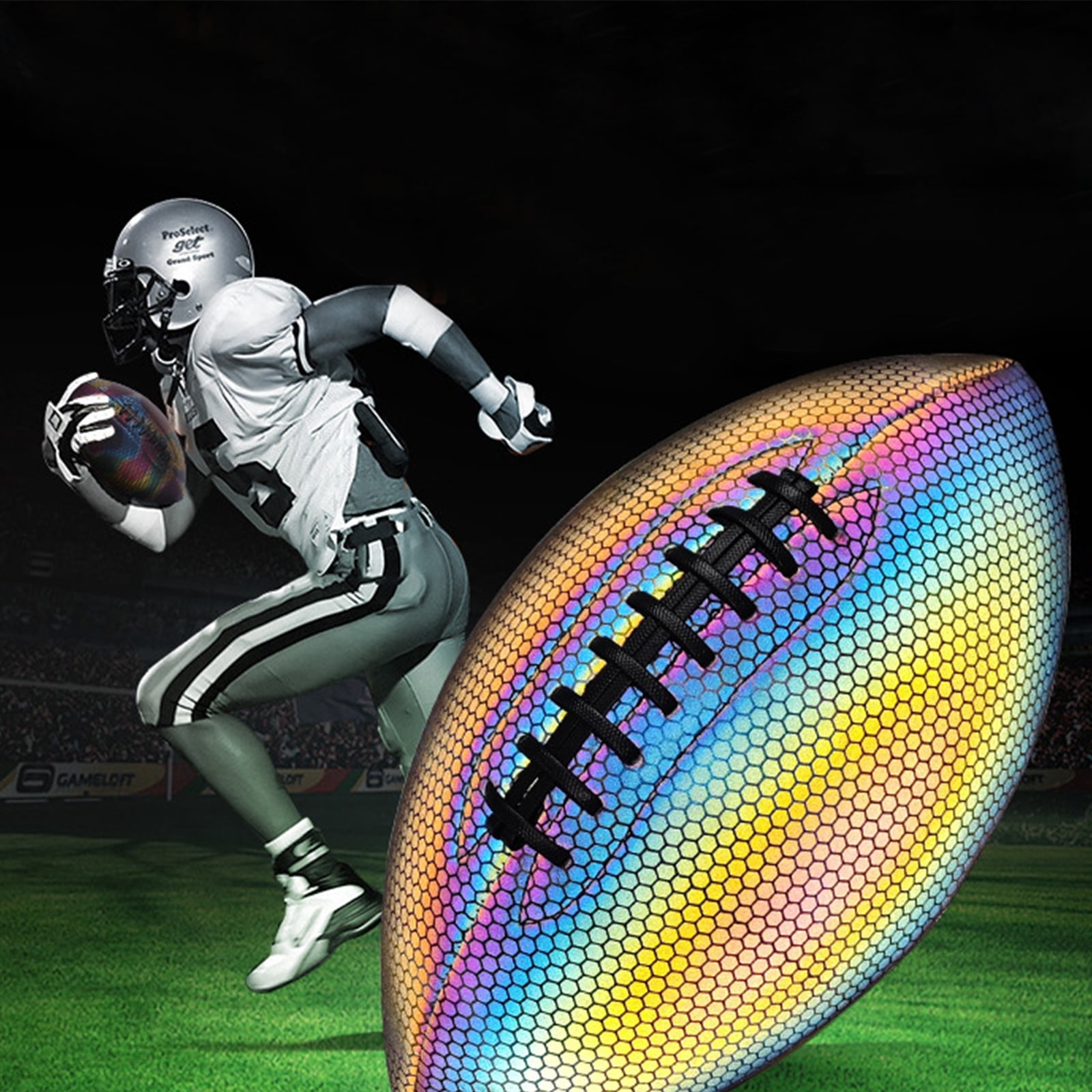 lanema Light Up Football Glowing in The Dark Great Football Toy Gifts for Boys Kids Men