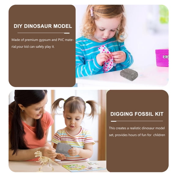 Luxshiny 1Set Dinosaur Digging Kit Realistic Model for Creativity and Coordination