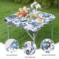 thumbnail image 3 of Boho Elastic Fitted Tablecloth - Square Table Cover with Snug Fit, Windproof & Wrinkle-Free - Floral Vintage Tribal Folk Style for Outdoor Picnic, Dining (36x36 Inches), 3 of 4