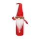 thumbnail image 1 of Inteprter Cubierta de botella de vino de Navidad sin rostro manga de hombre viejo con botón de barba telas no tejidas sombrero de Navidad de Kits de decoración para fiestas Rojo, 1 of 6