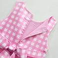 thumbnail image 5 of HAWEE Princess Pink Dress for Girls Pink Costume Plaid Sleeveless Sundress With Accessories Halloween Birthday Party, 5 of 6