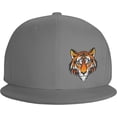 thumbnail image 2 of Tiger Face Flat Bill Hats Teens Cool Snapback Baseball Cap Unisex, 2 of 9