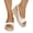 White, variant on Tbopshirt Plus Size Wedge Sandals for Women Open Toe Summer Solid Color Wedge Heels with Arch Support