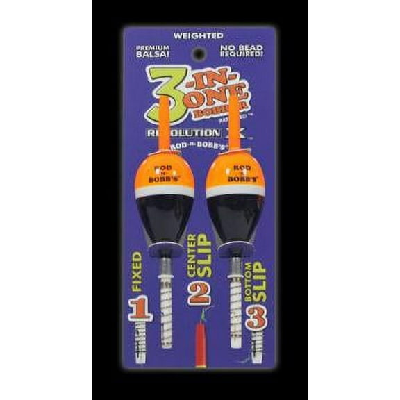 Rod-N-Bobb's 3-in-1 REV X WTD STK BOB Fishing Floats 2 Pack