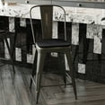 thumbnail image 6 of Emma + Oliver Distressed Copper Metal 24" High Counter Height Stools with Backs and Black Polystyrene Seats for Indoor/Outdoor Use, 6 of 12