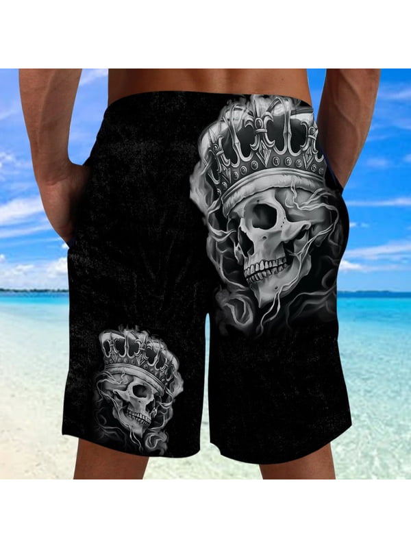 Men's Lace Up 3D Skull Print Shorts | Walmart Canada