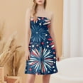 thumbnail image 2 of Women's 4th of July Bandeau Dress, Sleeveless Casual Tank Dress with Side Pockets, Stylish Holiday Outfit for Concerts and Festivals,Royal Blue L, 2 of 5