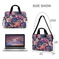 thumbnail image 3 of FORMRS 16" Laptop Bag Carrying Sleeve Case with Handle Travel Shoulder Briefcase, Soft Pinks Flowers, 3 of 8
