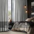 thumbnail image 2 of Half Price Drapes Signature Reflection Grey Velvet Blackout Curtains For Bedroom(1 Panel), 50WX 96L, 2 of 11