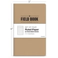 thumbnail image 2 of Elan Publishing Company Field Notebook / Journal - 5"x8" - Kraft - Lined Memo Book - Pack of 4 - ELAN-58-003A, 2 of 6