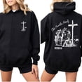 thumbnail image 2 of Bible Verse Hoodie – Double Sided She Humbles Herself 1 Peter 5:6 Pullover, Western Cowgirl Horse Cross Graphic Hoodie, Unisex Christian Faith Outfit Gift, 2 of 7