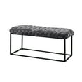 thumbnail image 3 of Loft Lyfe Gemma Velvet Bench, Grey, 3 of 7